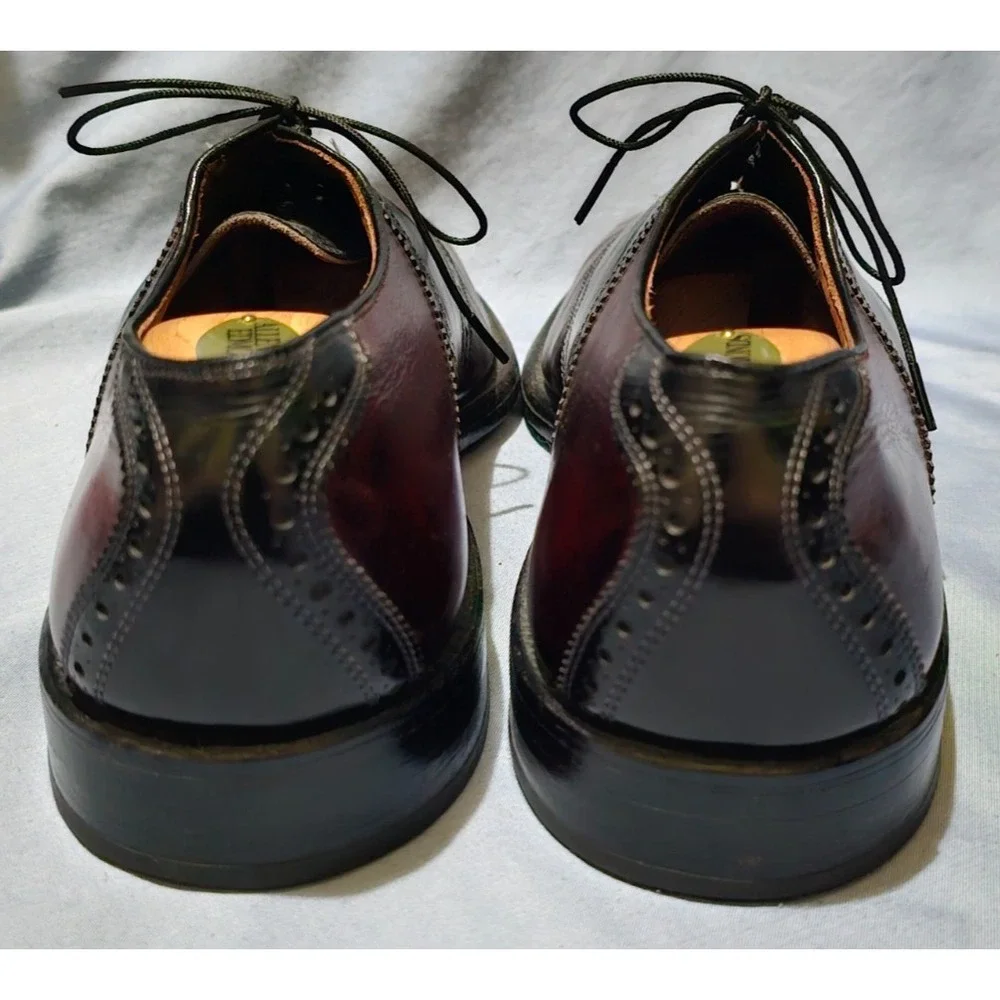 ALLEN EDMONDS 10 D 8274 POLO VTG 80's SPECTATOR SADDLE SHOE VINTAGE DRESS‎ SHOE